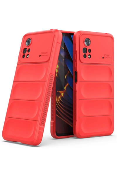 Xiaomi Poco X4 Pro 5G Kılıf Optimum Silikon - Kırmızı