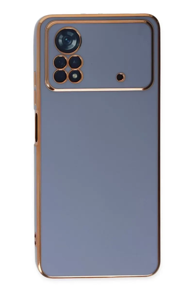 Xiaomi Poco X4 Pro 5G Kılıf Volet Silikon - Mavi