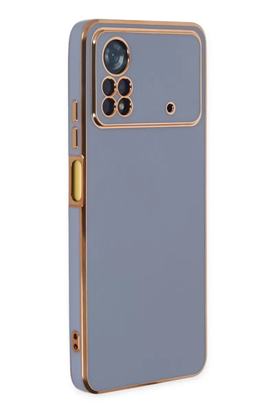 Xiaomi Poco X4 Pro 5G Kılıf Volet Silikon - Mavi