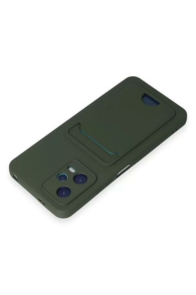 Xiaomi Poco X5 5G Kılıf Kelvin Kartvizitli Silikon - Koyu Yeşil