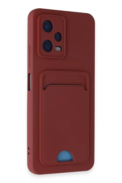 Xiaomi Poco X5 5G Kılıf Kelvin Kartvizitli Silikon - Bordo