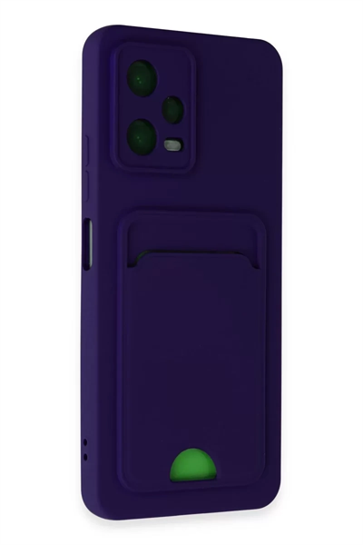 Xiaomi Poco X5 5G Kılıf Kelvin Kartvizitli Silikon - Derin Mor