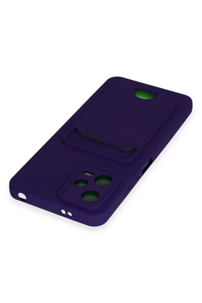 Xiaomi Poco X5 5G Kılıf Kelvin Kartvizitli Silikon - Derin Mor