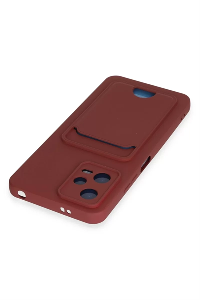 Xiaomi Poco X5 5G Kılıf Kelvin Kartvizitli Silikon - Bordo