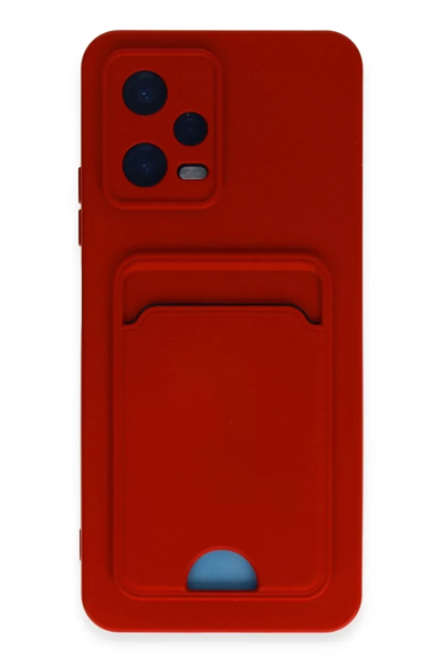 Xiaomi Poco X5 5G Kılıf Kelvin Kartvizitli Silikon - Kırmızı