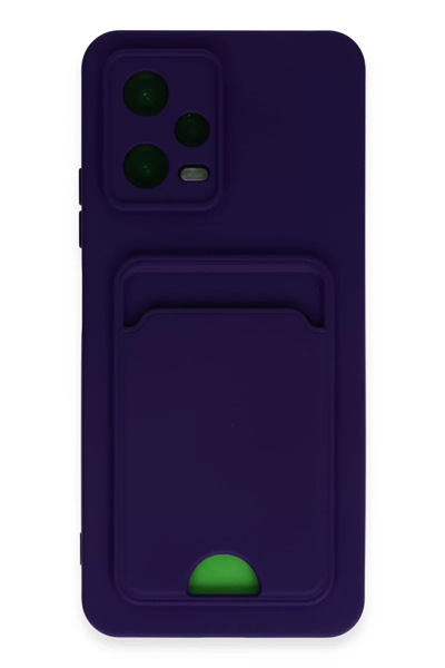 Xiaomi Poco X5 5G Kılıf Kelvin Kartvizitli Silikon - Derin Mor