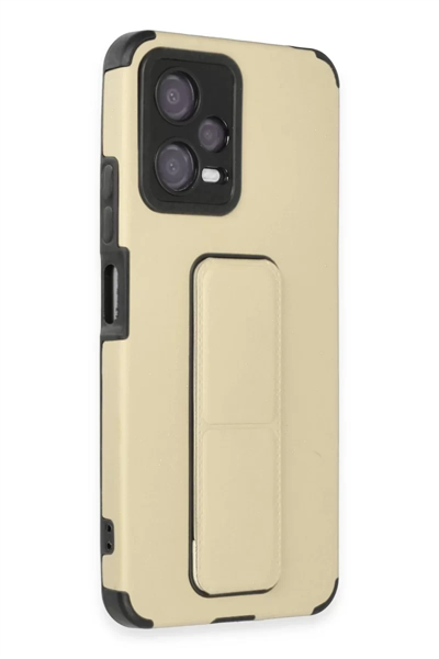 Xiaomi Poco X5 5G Kılıf Mega Standlı Silikon - Gold