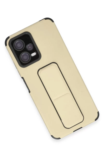 Xiaomi Poco X5 5G Kılıf Mega Standlı Silikon - Gold