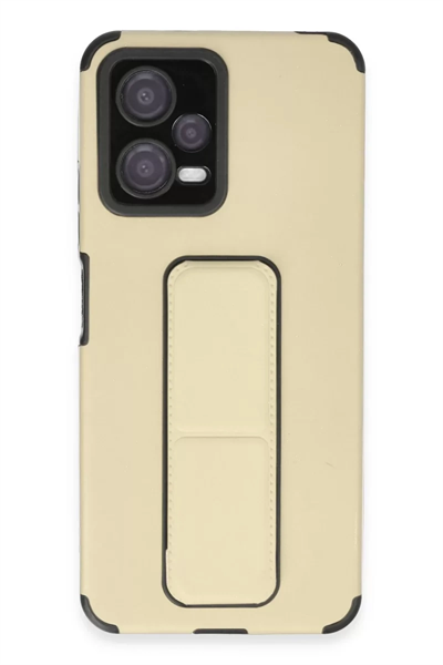 Xiaomi Poco X5 5G Kılıf Mega Standlı Silikon - Gold