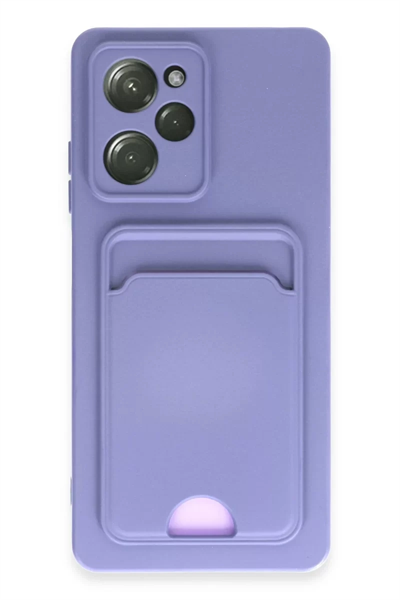 Xiaomi Poco X5 Pro 5G Kılıf Kelvin Kartvizitli Silikon - Lila