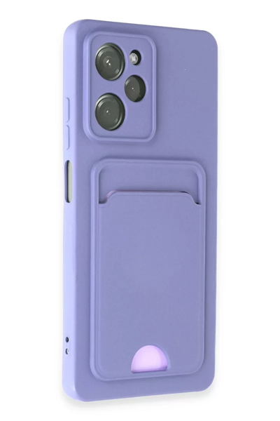 Xiaomi Poco X5 Pro 5G Kılıf Kelvin Kartvizitli Silikon - Lila