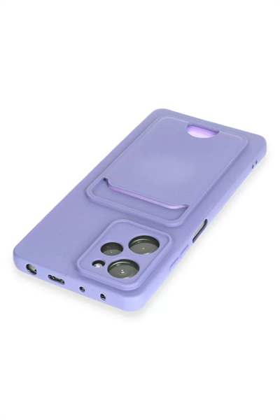 Xiaomi Poco X5 Pro 5G Kılıf Kelvin Kartvizitli Silikon - Lila