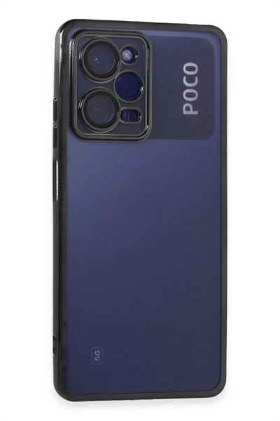 Xiaomi Poco X5 Pro 5G Kılıf Lensli Silikon - Siyah