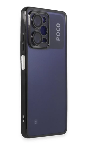 Xiaomi Poco X5 Pro 5G Kılıf Lensli Silikon - Siyah