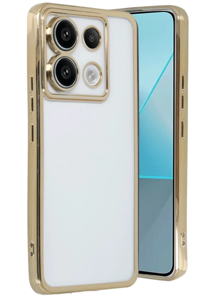 Xiaomi Poco X6 Kılıf Lensli Silikon - Gold
