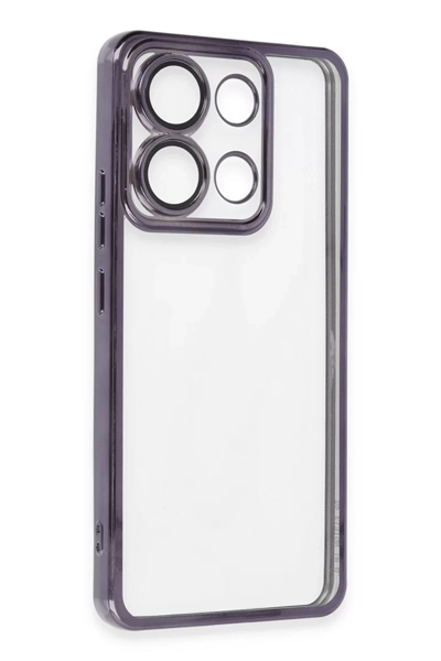 Xiaomi Poco X6 Kılıf Lensli Silikon - Mor