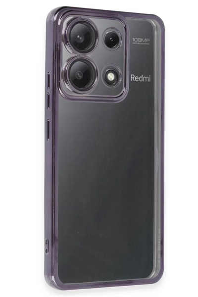 Xiaomi Poco X6 Kılıf Lensli Silikon - Mor