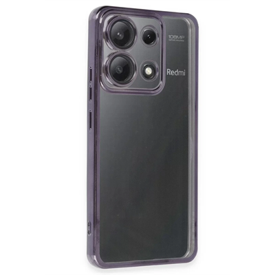 Xiaomi Poco X6 Kılıf Lensli Silikon - Mor