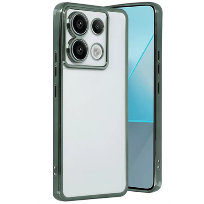 Xiaomi Poco X6 Kılıf Lensli Silikon - Yeşil