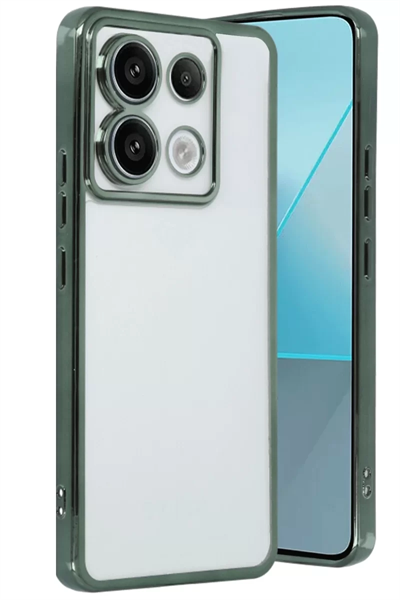 Xiaomi Poco X6 Kılıf Lensli Silikon - Yeşil