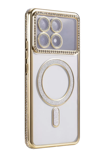 Xiaomi Poco X6 Pro Joke Simli Magneticsafe Kılıf - Gold