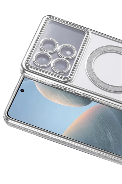 Xiaomi Poco X6 Pro Joke Simli Magneticsafe Kılıf - Gümüş
