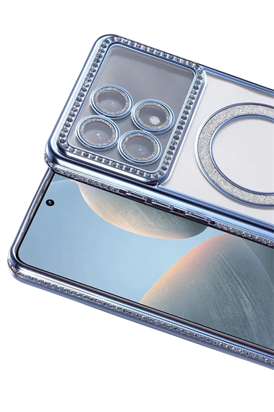 Xiaomi Poco X6 Pro Joke Simli Magneticsafe Kılıf - Mavi