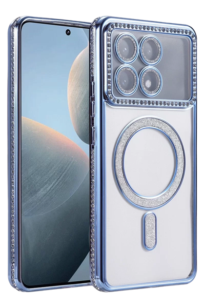 Xiaomi Poco X6 Pro Joke Simli Magneticsafe Kılıf - Mavi