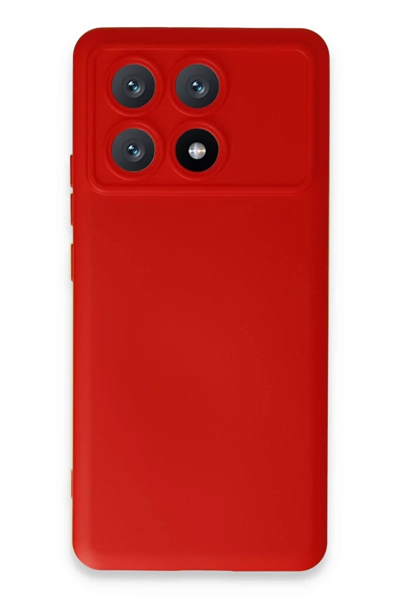 Xiaomi Poco X6 Pro Kılıf Nano içi Kadife Silikon - Kırmızı