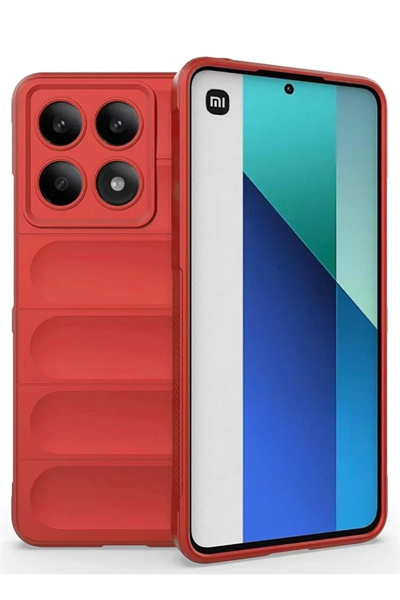 Xiaomi Poco X6 Pro Kılıf Optimum Silikon - Kırmızı