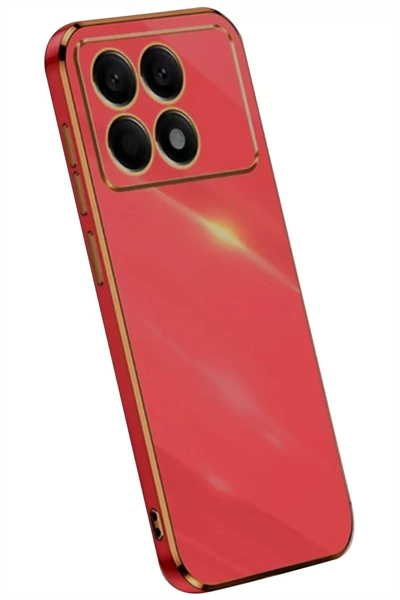 Xiaomi Poco X6 Pro Kılıf Volet Silikon - Kırmızı