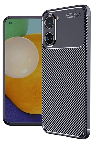Xiaomi Poco X7 Pro Kılıf Auto Focus Karbon Kapak - Lacivert