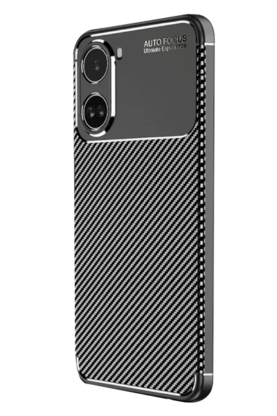 Xiaomi Poco X7 Pro Kılıf Auto Focus Karbon Kapak - Siyah