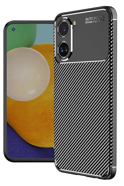 Xiaomi Poco X7 Pro Kılıf Auto Focus Karbon Kapak - Siyah