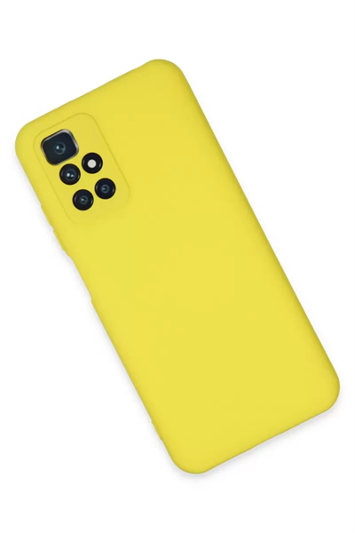 Xiaomi Redmi 10 2022 Kılıf Nano içi Kadife Silikon - Sarı