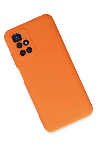 Xiaomi Redmi 10 2022 Kılıf Nano içi Kadife Silikon - Turuncu