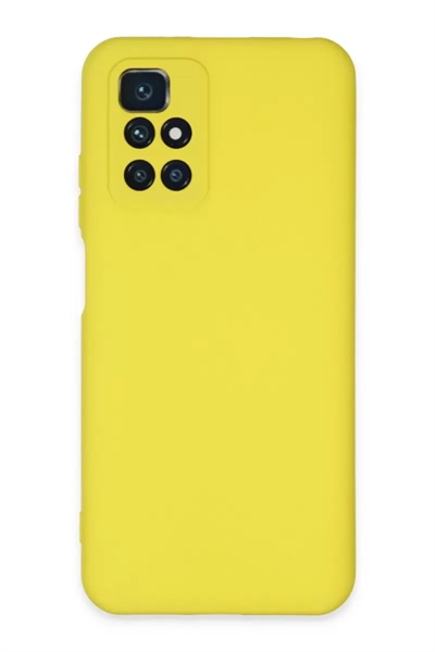 Xiaomi Redmi 10 2022 Kılıf Nano içi Kadife Silikon - Sarı