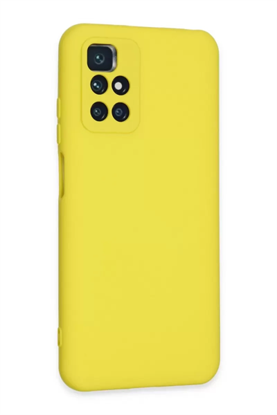 Xiaomi Redmi 10 2022 Kılıf Nano içi Kadife Silikon - Sarı