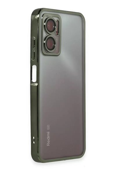 Xiaomi Redmi 10 5G Kılıf Lensli Silikon - Yeşil