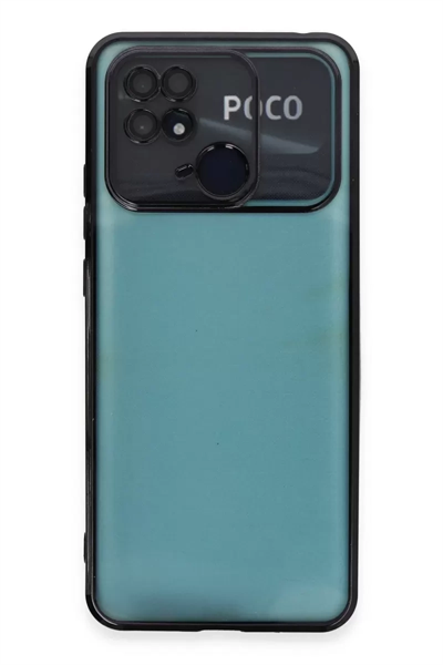 Xiaomi Redmi 10C Kılıf Lensli Silikon - Siyah