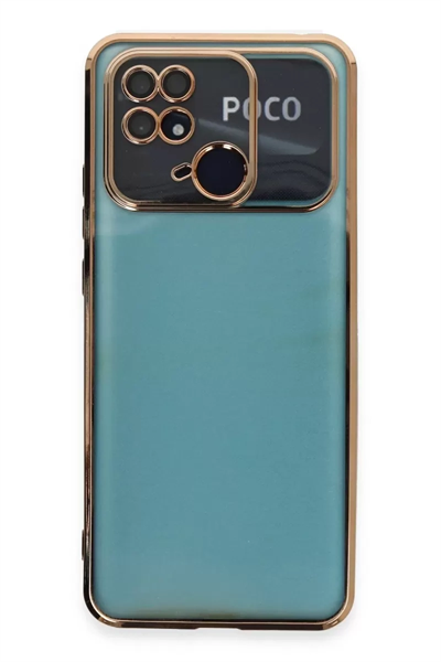 Xiaomi Redmi 10C Kılıf Lensli Silikon - Gold