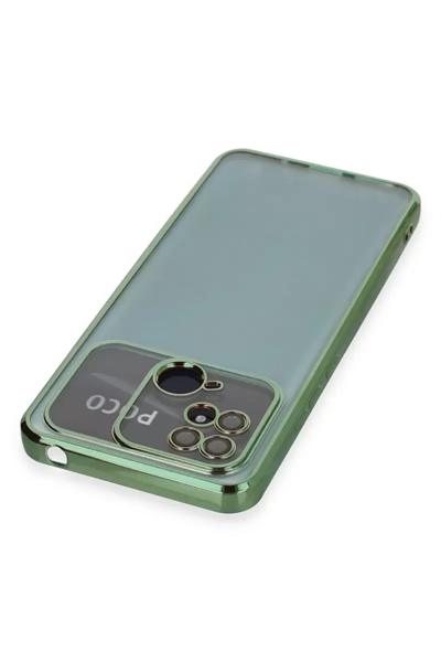 Xiaomi Redmi 10C Kılıf Lensli Silikon - Yeşil