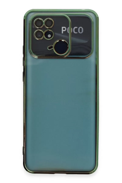 Xiaomi Redmi 10C Kılıf Lensli Silikon - Yeşil