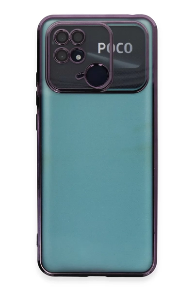 Xiaomi Redmi 10C Kılıf Lensli Silikon - Mor