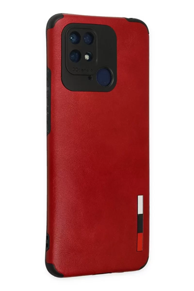 Xiaomi Redmi 10C Kılıf Loop Deri Silikon - Kırmızı