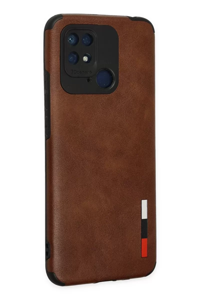Xiaomi Redmi 10C Kılıf Loop Deri Silikon - Kahverengi