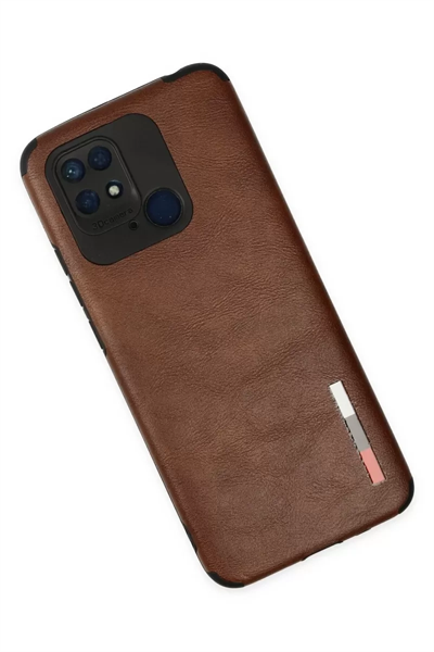 Xiaomi Redmi 10C Kılıf Loop Deri Silikon - Kahverengi