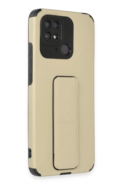 Xiaomi Redmi 10C Kılıf Mega Standlı Silikon - Gold
