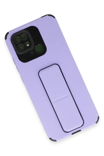 Xiaomi Redmi 10C Kılıf Mega Standlı Silikon - Lila