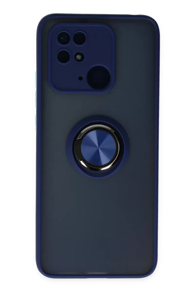 Xiaomi Redmi 10C Kılıf Montreal Yüzüklü Silikon Kapak - Lacivert